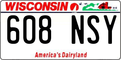 WI license plate 608NSY
