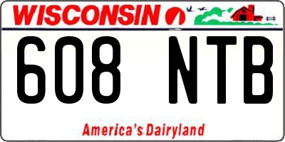WI license plate 608NTB