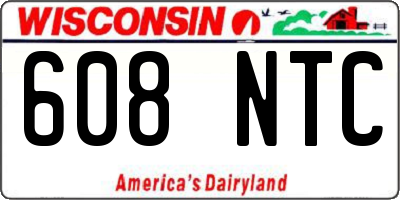 WI license plate 608NTC