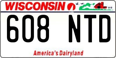 WI license plate 608NTD
