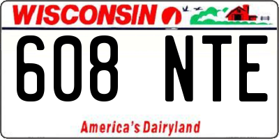 WI license plate 608NTE