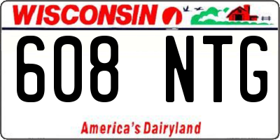 WI license plate 608NTG