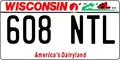 WI license plate 608NTL