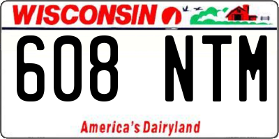WI license plate 608NTM