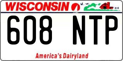 WI license plate 608NTP