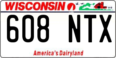 WI license plate 608NTX