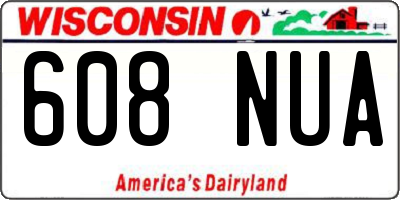 WI license plate 608NUA