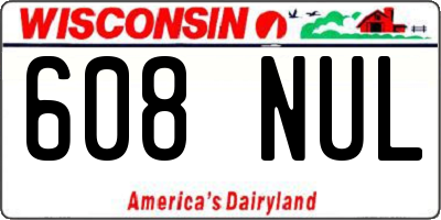 WI license plate 608NUL