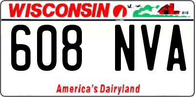 WI license plate 608NVA
