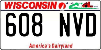 WI license plate 608NVD