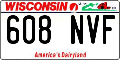 WI license plate 608NVF