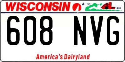 WI license plate 608NVG