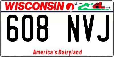 WI license plate 608NVJ