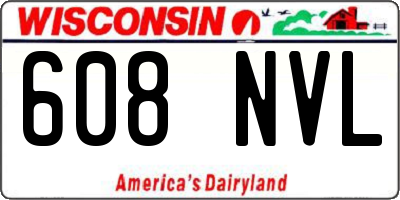 WI license plate 608NVL