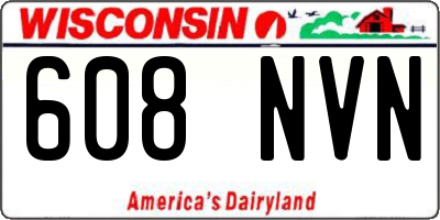 WI license plate 608NVN