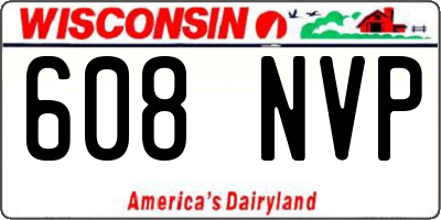 WI license plate 608NVP