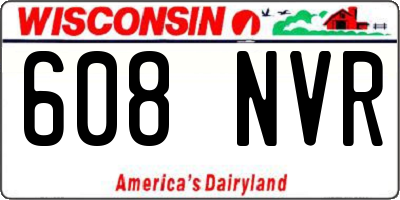 WI license plate 608NVR