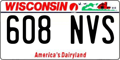 WI license plate 608NVS