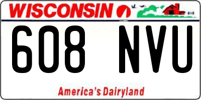 WI license plate 608NVU