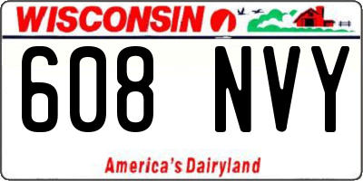 WI license plate 608NVY