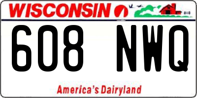 WI license plate 608NWQ