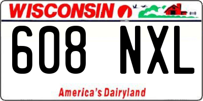 WI license plate 608NXL