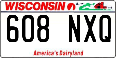 WI license plate 608NXQ