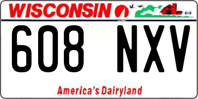 WI license plate 608NXV