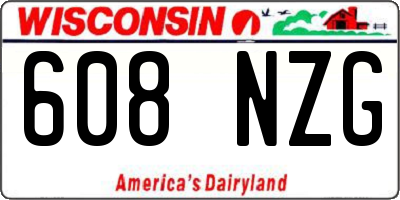 WI license plate 608NZG