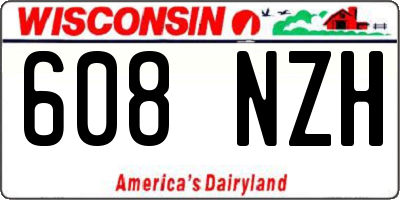 WI license plate 608NZH