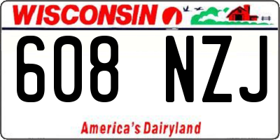 WI license plate 608NZJ