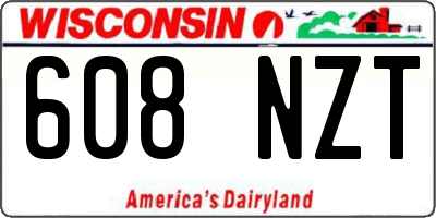 WI license plate 608NZT