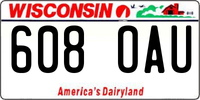 WI license plate 608OAU