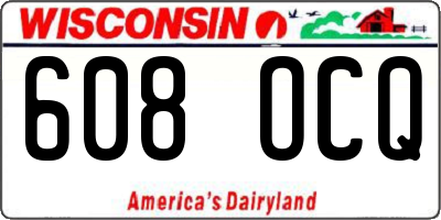 WI license plate 608OCQ