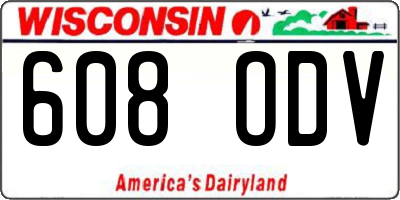 WI license plate 608ODV