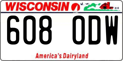 WI license plate 608ODW