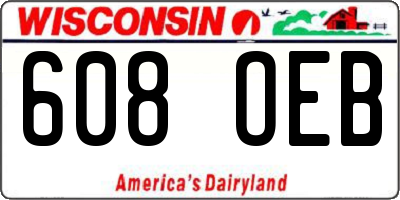 WI license plate 608OEB