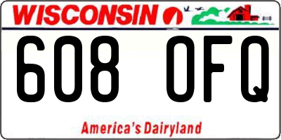 WI license plate 608OFQ