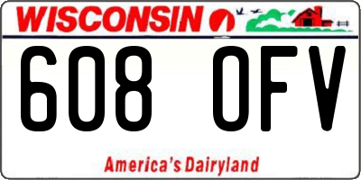 WI license plate 608OFV