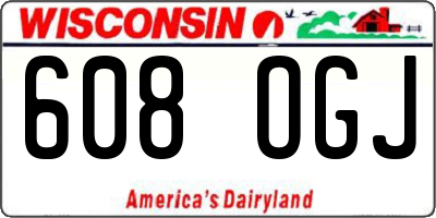 WI license plate 608OGJ