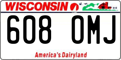 WI license plate 608OMJ