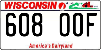 WI license plate 608OOF