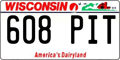 WI license plate 608PIT