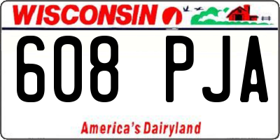 WI license plate 608PJA