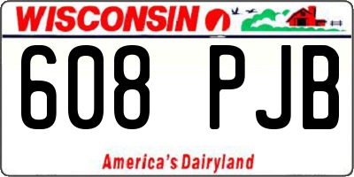 WI license plate 608PJB