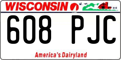 WI license plate 608PJC