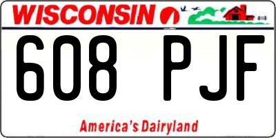 WI license plate 608PJF