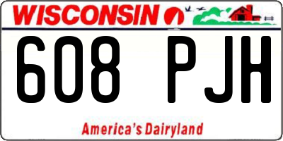 WI license plate 608PJH