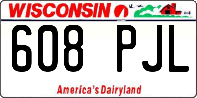 WI license plate 608PJL