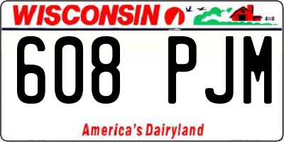 WI license plate 608PJM
